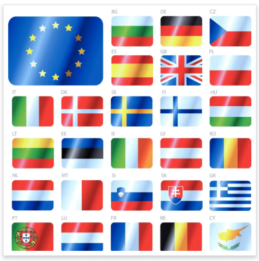 UK and Europe Flags