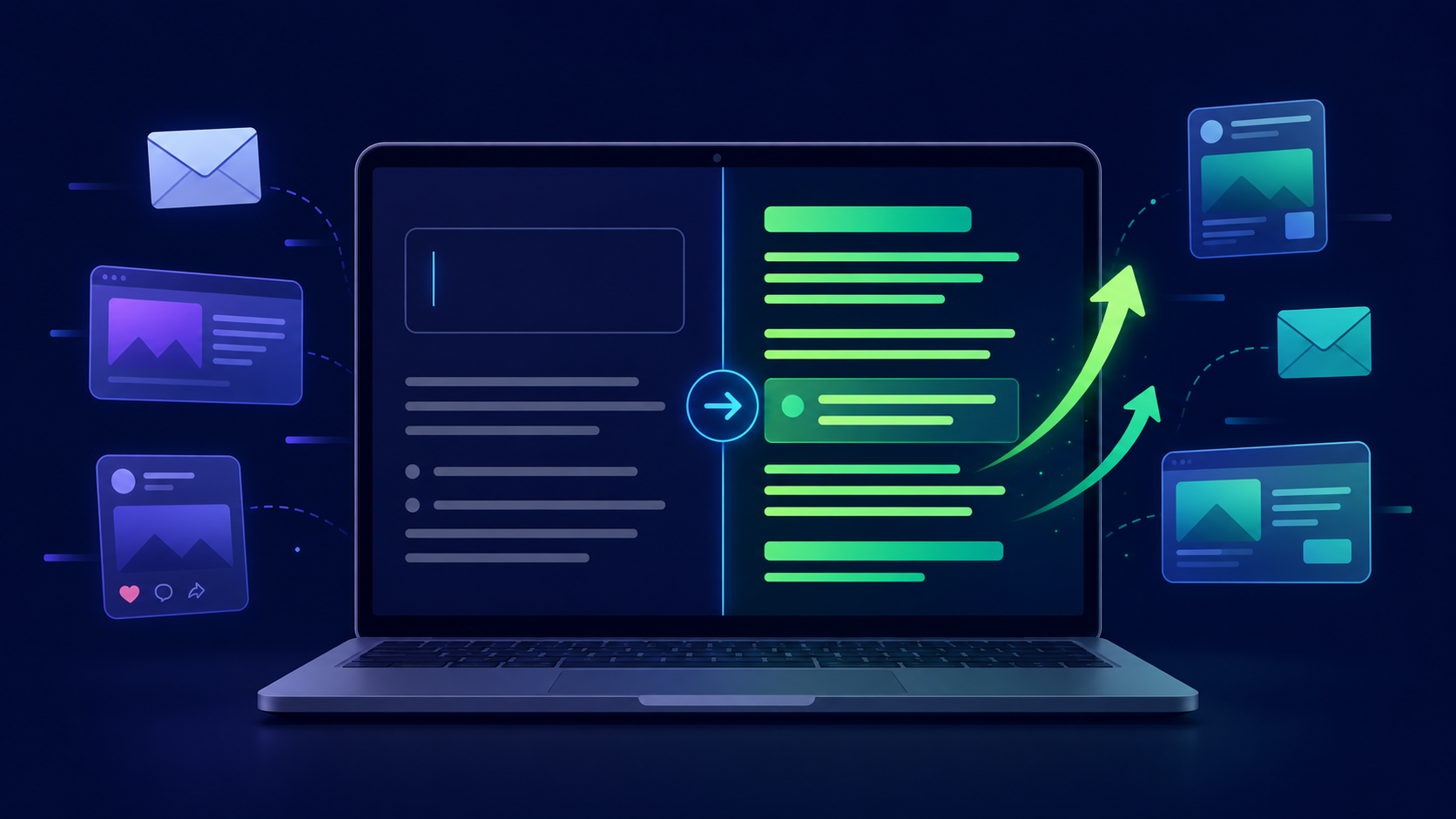 Marketer using AI to draft and improve marketing copy